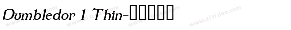 Dumbledor 1 Thin字体转换